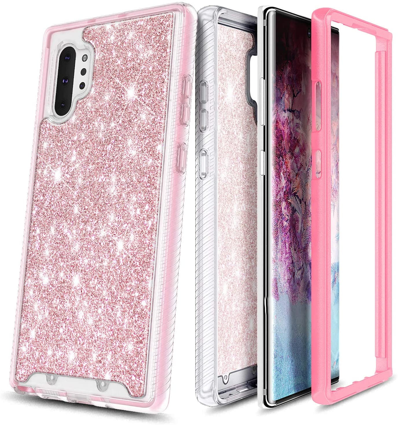 For Samsung Galaxy Note 10 Plus Case, FullBody with Front PC Frame Shockproof Protective Bumper