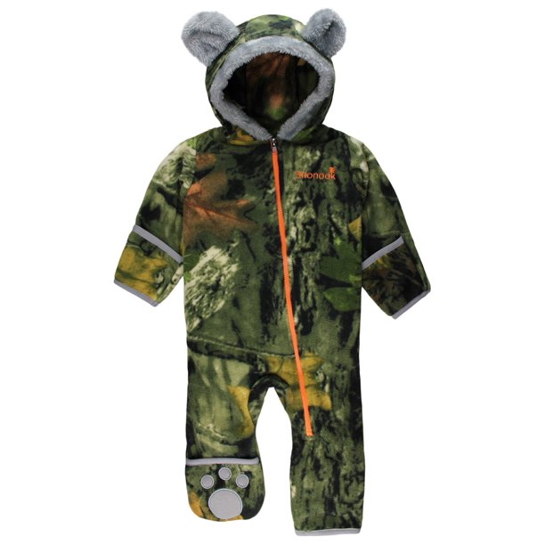 Snonook Snonook Fleece Baby Bunting Hooded Romper Bodysuit with Fold