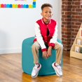 thumbnail image 4 of Jaxx Spring Modular Pouf Classroom Bean Bag Seat, Premium Vinyl - Turquoise, 4 of 5