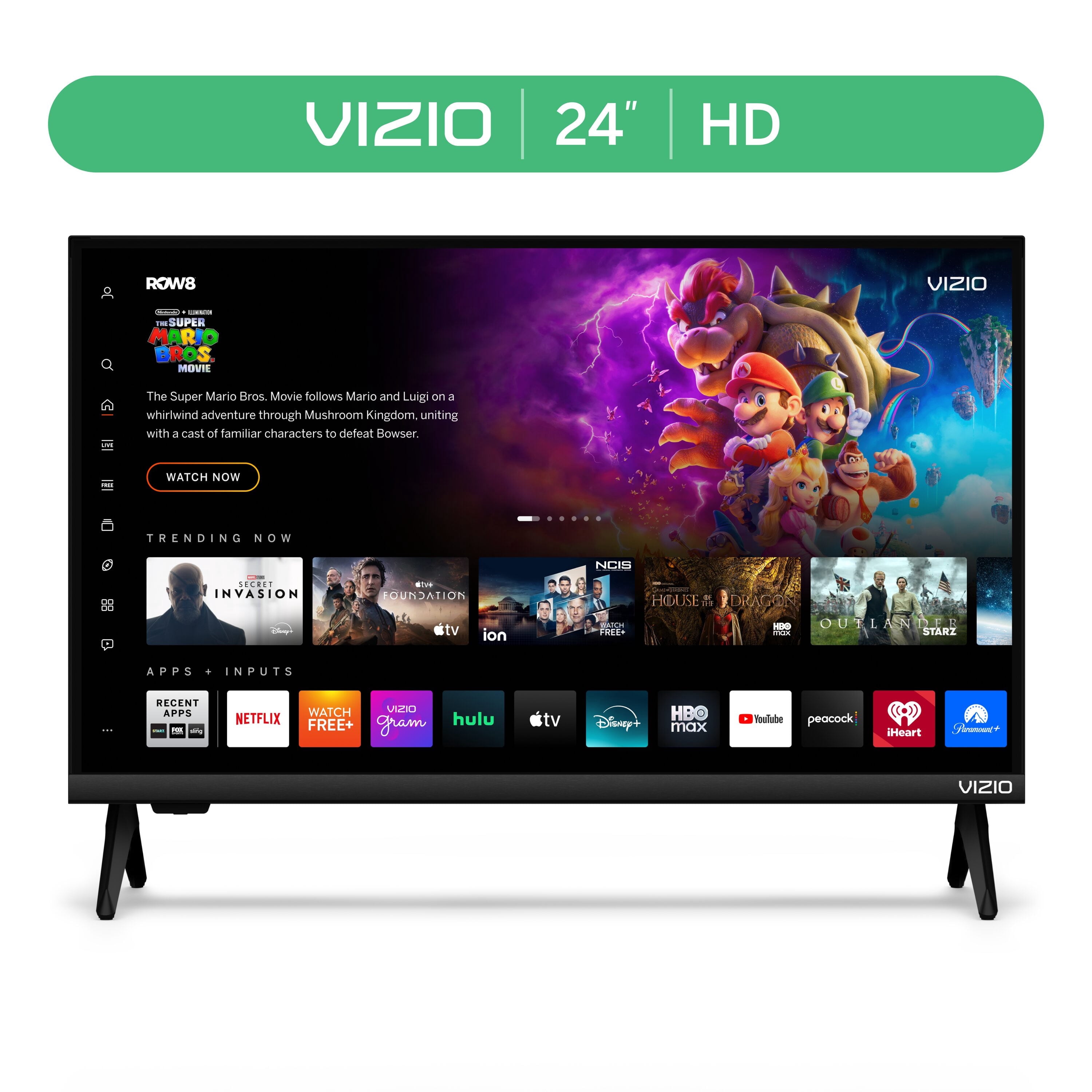 (Open Box) VIZIO 24” Class HD 720p LED Smart TV (VHD24M-08)