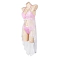 thumbnail image 4 of Traje de baño de Cosplay de Aerith de Final Fantasy 7, disfraz para mujeres y niñas, conjunto de bikini de dos piezas, traje de baño, disfraz de Halloween, 4 of 5