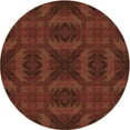 thumbnail image 1 of Ahgly Company Machine Washable Indoor Round Transitional Mahogany Brown Area Rugs, 6' Round, 1 of 7