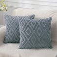 thumbnail image 1 of Soft Faux Fur Throw Pillow Covers 16x16 - Plush Short Wool Velvet Decorative Pillow Covers - Couch Sofa Pillow Covers For Living Room - With 3d Diamon, 1 of 5