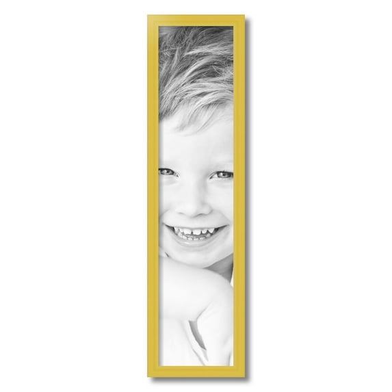 ArtToFrames 7x30 inch Yellow Picture Frame, Yellow Wood Poster Frame (4265)