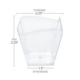 thumbnail image 2 of Smarty 3.5 oz. Clear Small Square Disposable Plastic Cups 288ct, 2 of 5