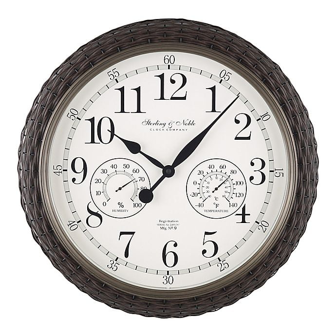 Patio, Lawn & Garden Outdoor Clocks Sterling & Noble Woven 23.5INCH