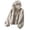 Grey, variant on Substantial Sun Protection Hooded Jacket for Women, Full Zip Up, Medium Weight Loose Fit Polyester Coat, 1 Piece, M-XXL, Plus Size Friendly