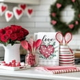 thumbnail image 4 of Pink Buffalo Plaid Heart Love Valentines Day Kitchen Towels Set of 2,Leaves Dish Hand Towels Holiday Anniversary Weing Seasonal Decorations, 4 of 6