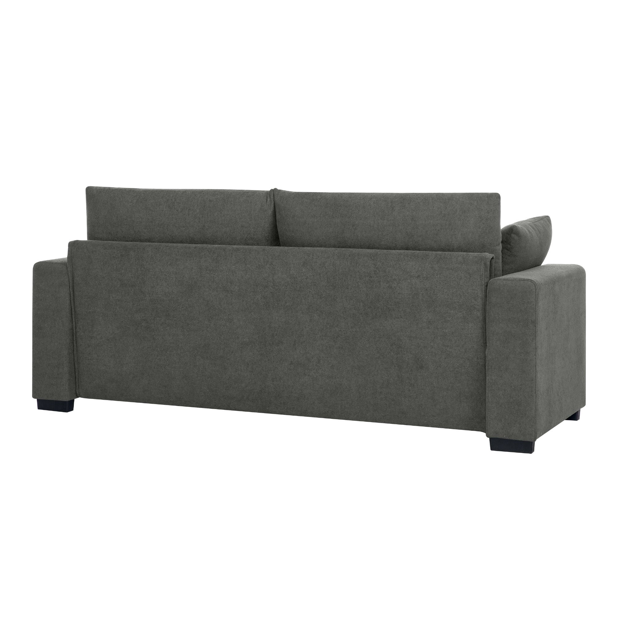 Aukfa 79" Modern Upholstered Sofa Couch 3 Seat Sofa for Living Room Bedroom, 2 Pillows, Chenille, Gray