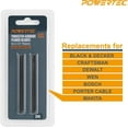 thumbnail image 4 of POWERTEC 10PK 3-1/4" Tungsten Carbide Hand Held Planer Blades Replacement for Black&Decker, Bosch, DeWalt, Hitachi, Makita, Porter Cable, Ryobi, Stanley, Wen (12841-P5), 4 of 7