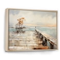 thumbnail image 2 of Designart "Memories of the Weathered Pier II" Landscapes Floater Framed Canvas Wall Art, 2 of 7