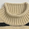 thumbnail image 6 of Girls Boys Cotton Knit Sweaters Striped Knit Long Sleeve Crew Neck Kids Pullover Sweater Fall Tops Outfit Outwear for Little Boys Girls 6-12 Months, 6 of 8