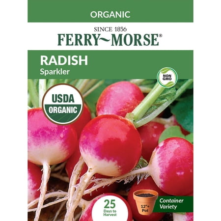 Ferry-Morse Organic 1.1G Radish Sparkler Annual Vegetable Seeds, Full Sun
