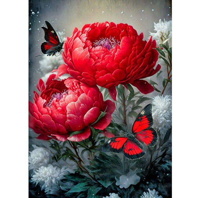 Diamond Painting 5D DIY Full Round Drill Peony Kit Decoración del hogar Art Craft(3) FLhrweasw Nuevo