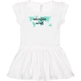 thumbnail image 3 of Inktastic Adventure Awaits Teal World Map Girls Baby Dress, 3 of 5