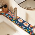 thumbnail image 2 of Yayeee Faucet Mat for Kitchen Sink 30" Diatomite Long Splash Guard Pad, Simple Floral, 2 Pack, 2 of 7