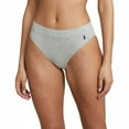 thumbnail image 3 of Polo Ralph Lauren High Cut Briefs Panty - 4P2037 (Heather Grey, L), 3 of 4