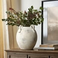 thumbnail image 2 of LuxenHome Multi Gray and White Terracotta 11-Inch Tall Vase with Handles, 2 of 7