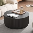thumbnail image 4 of PHOYAL 31.5" Fluted Round Coffee Table with Flip Top and Hidden Compartments Storage for Living Room, Black, 4 of 9