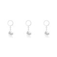 thumbnail image 1 of Youkk Teacher Keychains Bulk Heart-shape Key Chain with Smooth Stainless Steel Durable Rust Protection Charms Pendants D1270-2 3Set, 1 of 6
