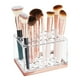 thumbnail image 1 of Organizador de almacenamiento de brochas de maquillaje mDesign de plástico transparente/oro rosa, 1 of 9