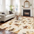 thumbnail image 2 of Non-Slip Rug Pad Rugs Western Cowboy on Horse Rectangle Area Rugs 5x7Ft Soft Carpet Pads for Living Room Kids Room, Watercolor Desert Art, 2 of 9