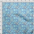 thumbnail image 4 of oneOone Cotton Poplin Arctic Blue Fabric Abstract Craft Projects Decor Fabric Printed By The Yard 56 Inch Wide, 4 of 5