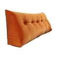 thumbnail image 1 of Advancent Funda de cojín triangular para cabecera, fácil de limpiar, hecha con felpa, varios colores, decorativa elegante Juegos de cama color naranja, 1 of 6