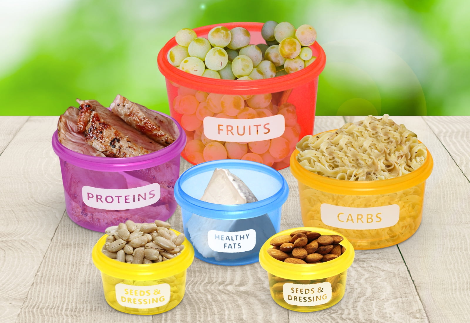 Portion Perfection Snacker Small Snack Containers for Adults - Tritan Clear  Portion Control Containers | Weight Loss Products for On-the-Go Healthy