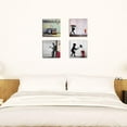 thumbnail image 4 of Banksy Wall Art Street Graffiti Canvas Print Picture Modern Painting Artwork for Living Room Bathroom Bedroom Decor (12"x12"x4pcs), 4 of 6