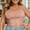 Beige, variant on HOMBOM Bandeau Bras for Women Front Closure Everyday Plus Size Wireless Brassiere Beige Strapless Full Coverage Comfortable Bras XXL