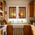 thumbnail image 7 of Apples Kitchen Curtain Set with Valance - 3 Piece Short Tier Panels & Swag, Washable Polyester Farmhouse Window Treatments for Sink, Light Filtering Decorative Drapes, 7 of 7