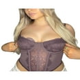 thumbnail image 3 of Women Sling Tank Tops Lace Patchwork Hollow Out Street Style Vest, 3 of 4