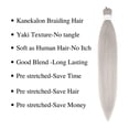 thumbnail image 5 of SUTENGDA Blue Braiding Hair Pre stretched Box Braid Kanekalon Braiding Hair Prestretched Human Hair 26Inch, 5 of 5