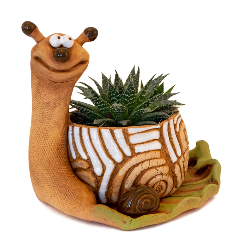 Creative Frog Snail Stoneware Flower Pot Tea Art Ceramic Decoration Ornaments