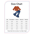 thumbnail image 2 of 2T Baby Girls Outfits 3T Girls Solid Color Fall Winter Clothes Toddler Girls Long Sleeve Top Jeans Bell-bottomed Pants 2PCS Set Brown, 2 of 8