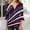 01#Wine, variant on 4th of July Shirts Women American Flag Print Clothes 3/4 Flare Sleeve Tops Pleated Button Front Tunic Tops Patriotic Apparel
