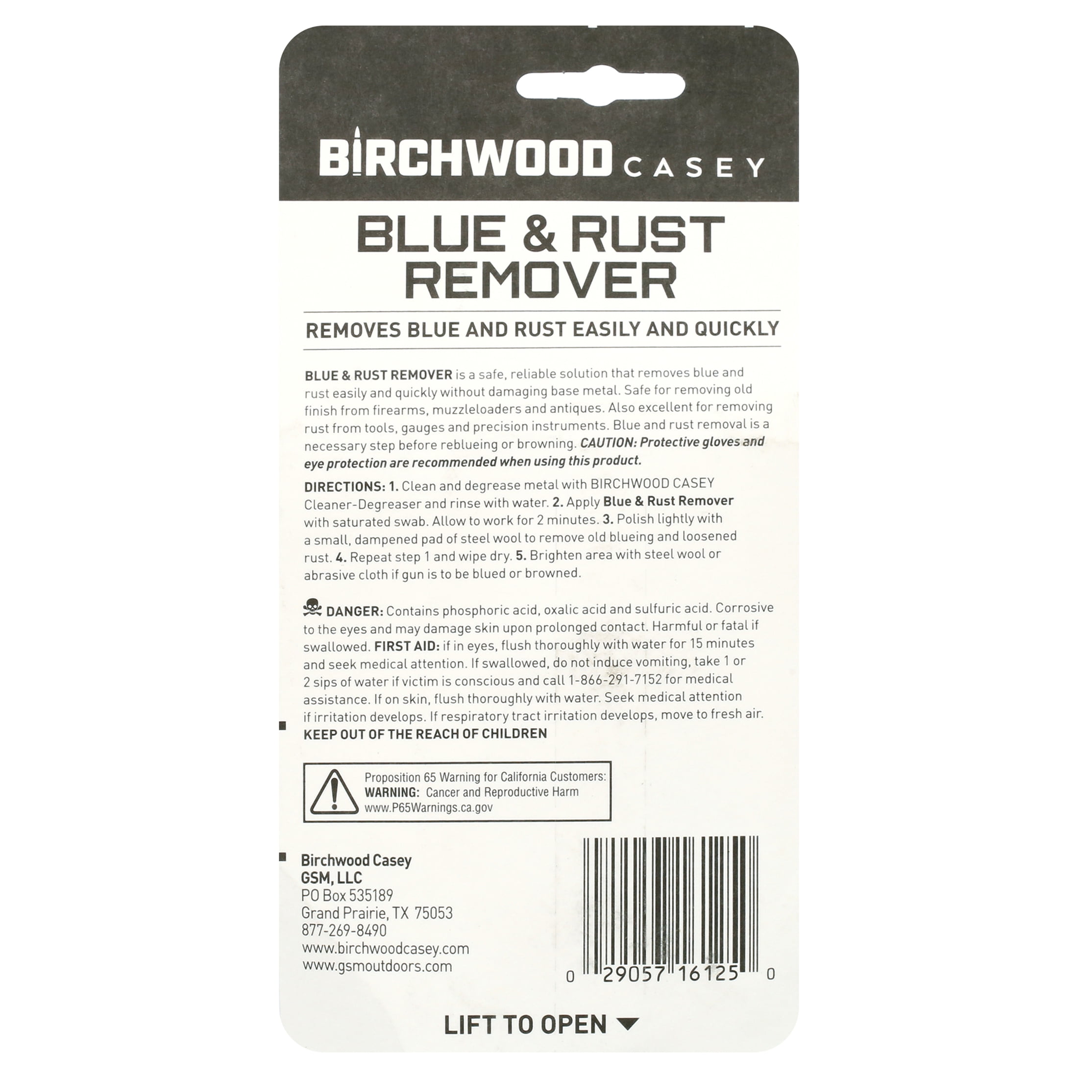 Birchwood Casey Fast-Acting Easy-to-Use Blue & Rust Remover for Gun Cleaning, Maintenance and Preservation, 3 Ounce (90ml)