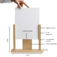 thumbnail image 2 of M&T Displays Contemporary Desktop Menu Holder with Acrylic U Type Pocket, Portrait Table Top Sign Holder, Ad Frame for Restaurant, Store, Wedding, Party, Event (2 Pack) (Natural Wood, 8.5x11), 2 of 6