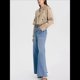 thumbnail image 5 of Chaqueta Corta de Ciclismo para Mujer, Gabardina Informal Cruzada con Cinturón Caqui S, 5 of 10