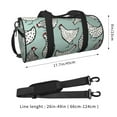 thumbnail image 4 of Easygdp Hand Drawn Chickens Travel Bag, Camping, Weekend, Carry On Overnight Duffel Bag with Shoulder Strap, 4 of 8