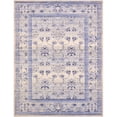 thumbnail image 1 of Unique Loom La Jolla Rustic Border Area Rug 10' x 13' Rectangle Blue/Ivory, 1 of 2