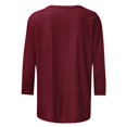 thumbnail image 4 of FAIWAD Womens 3/4 Sleeve Pullover Tops Spring Summer Basic Plus Size Tops Casual Round Neck Tunic Blouses, 4 of 5