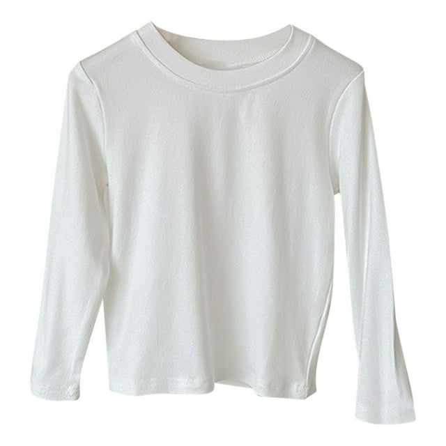 Besolor T-Shirts à Manches Longues pour Garçons et Filles, Automne Hiver, Décontractés, Col Rond, Tenues Amples pour Enfants