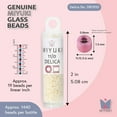 thumbnail image 3 of Miyuki Delica Seed Beads – Size 11/0 (1.6 mm), DB1900, Opaque Ivory Luster, 7.2g, Approx. 1440 Beads, 3 of 7