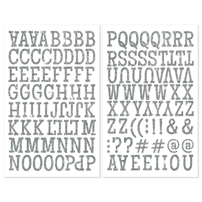 Silver Glitter & Rhinestone Alphabet Stickers, Hobby Lobby