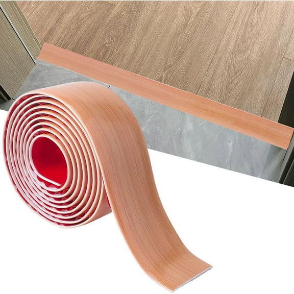 Peru Floor Transition Strip Flooring Cover PVC Self Adhesive Floored Transitioning Laminate Land Flat Divider for Joining Gaps Tiles Carpet Threshold Transit Doorways Covering 78.7 × 1.97in