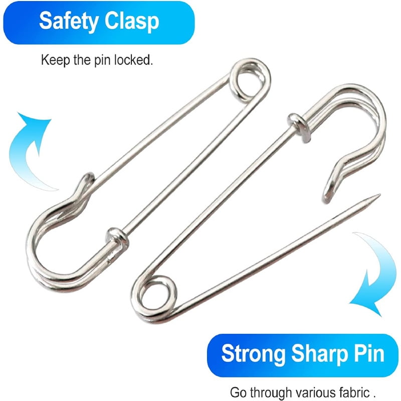Buy Large Safety Pins, 12 Pcs Large Safety Pin, 63 mm Extra Wide Safety