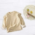 thumbnail image 4 of EnJoCho Kids Holiday Shirts Baby Girl Polka Dot Flower Pattern Plus Thickened Top for Home Wear Outside for 1 to 9 Years Trendy School Home Casual Tops, 4 of 4