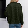 thumbnail image 5 of Women's Waffle Knit Full Zip Jacket 2025, Textured Lightweight Long Sleeve Casual Outerwear with Soft Comfort Fabric for Spring Autumn Winter Season, Daily Wear and Street Fashion Blackish Green L, 5 of 7